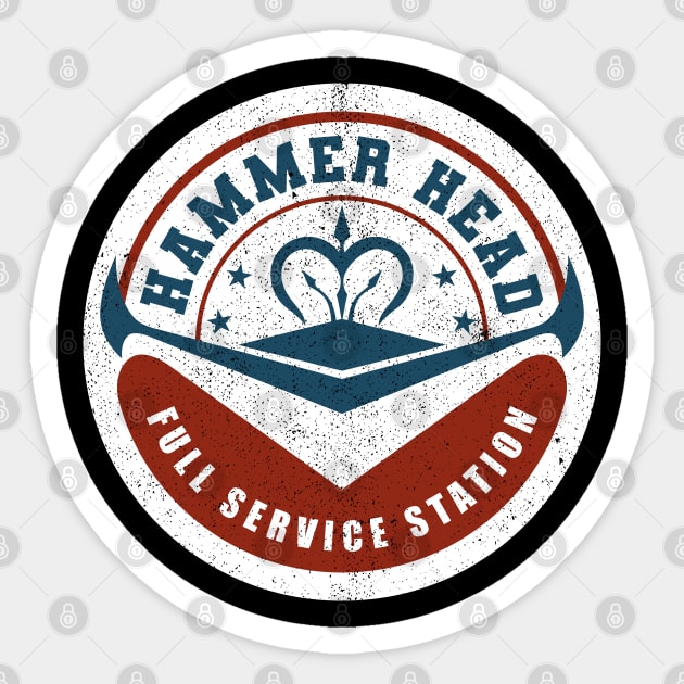 Hammer Head Full Service Station Sticker by Sachpica
